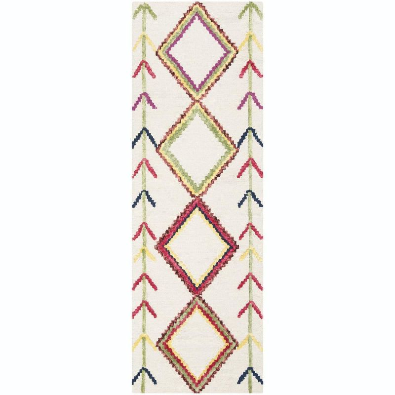 Ivory Hand-Tufted Wool Area Rug, 27" x 6"