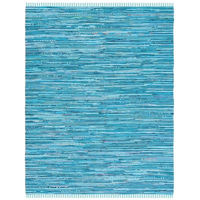 Ivory Cotton Charm 8' x 10' Hand-Woven Boho Stripe Area Rug