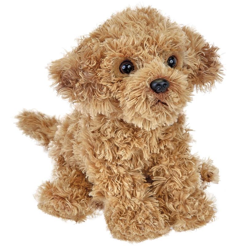 Golden Brown Labradoodle Plush Stuffed Animal Toy