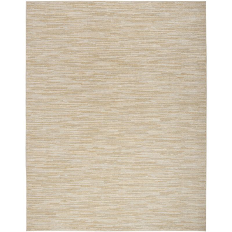 Ivory Gold 8' x 10' Synthetic Easy Care Rectangular Rug
