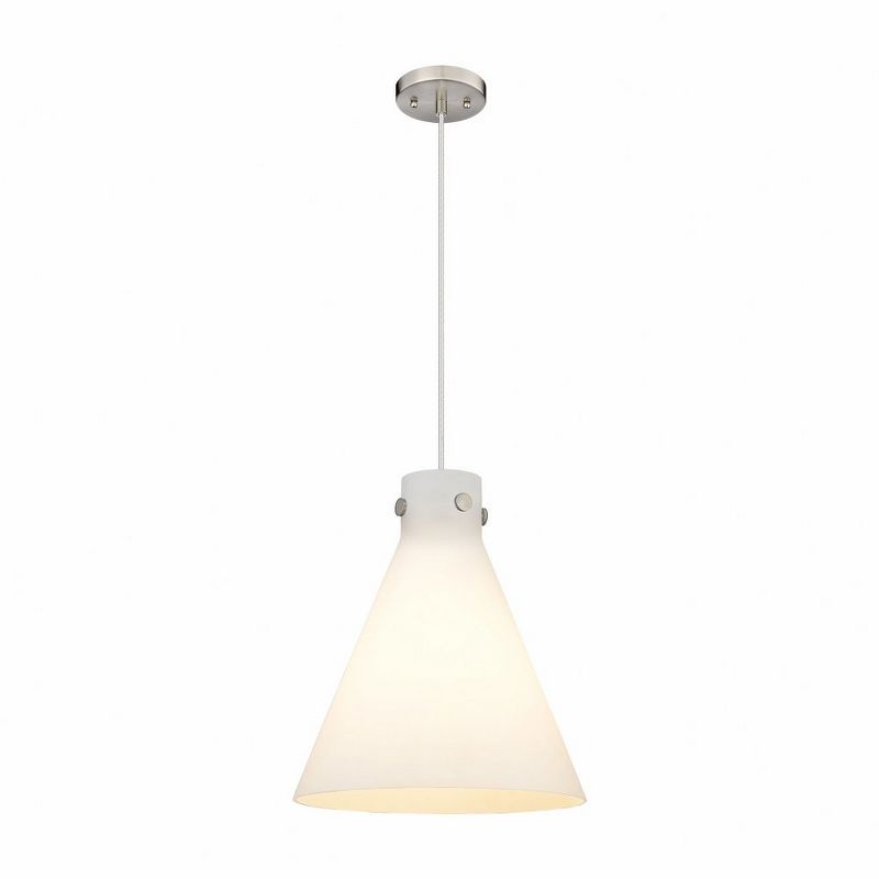 Newton Cone Matte Black Glass Pendant Light