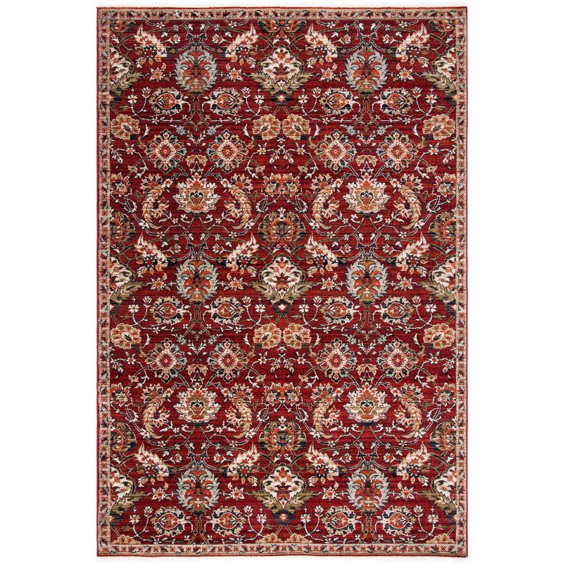 Herat Rust and Ivory Oriental Synthetic Area Rug