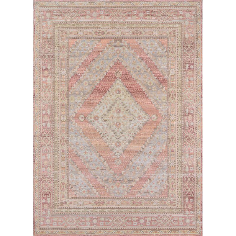 Elegant Isabella Pink Braided Synthetic 9'3" x 11'10" Area Rug