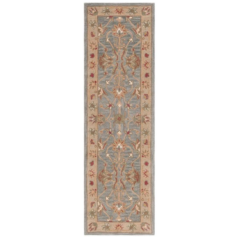 Heritage HG343 Hand Tufted Runner Rug - Blue/Beige - 2'3"x8' - Safavieh.