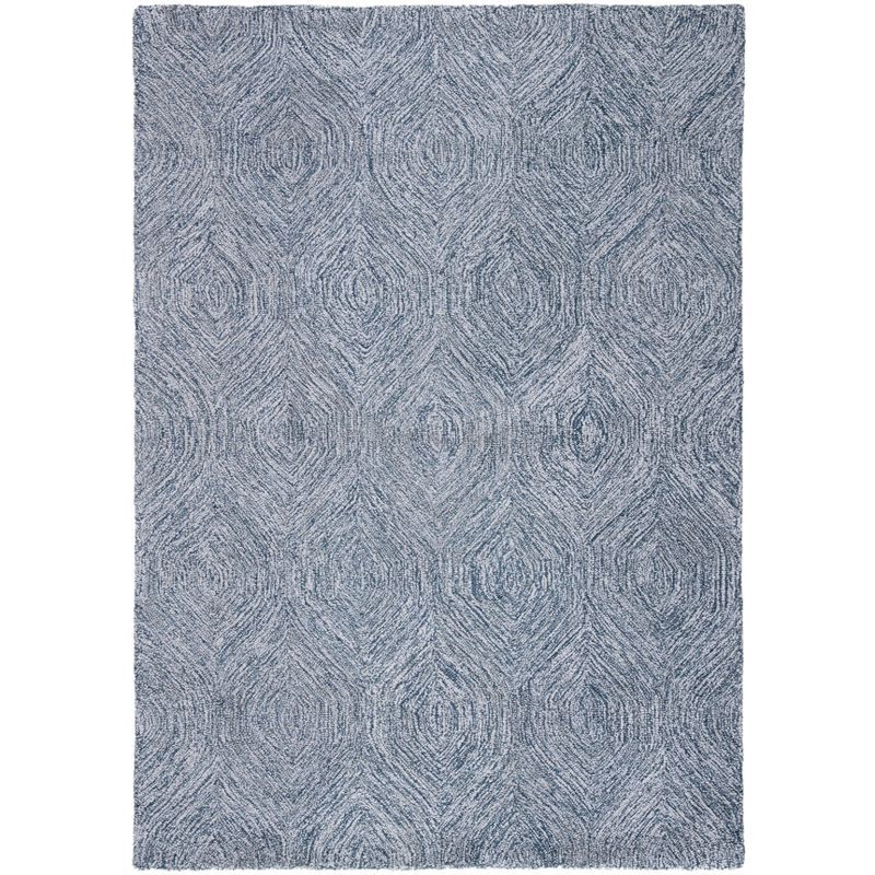 Hand-Tufted Elegance Gray Wool Rectangular Rug 4' x 6'