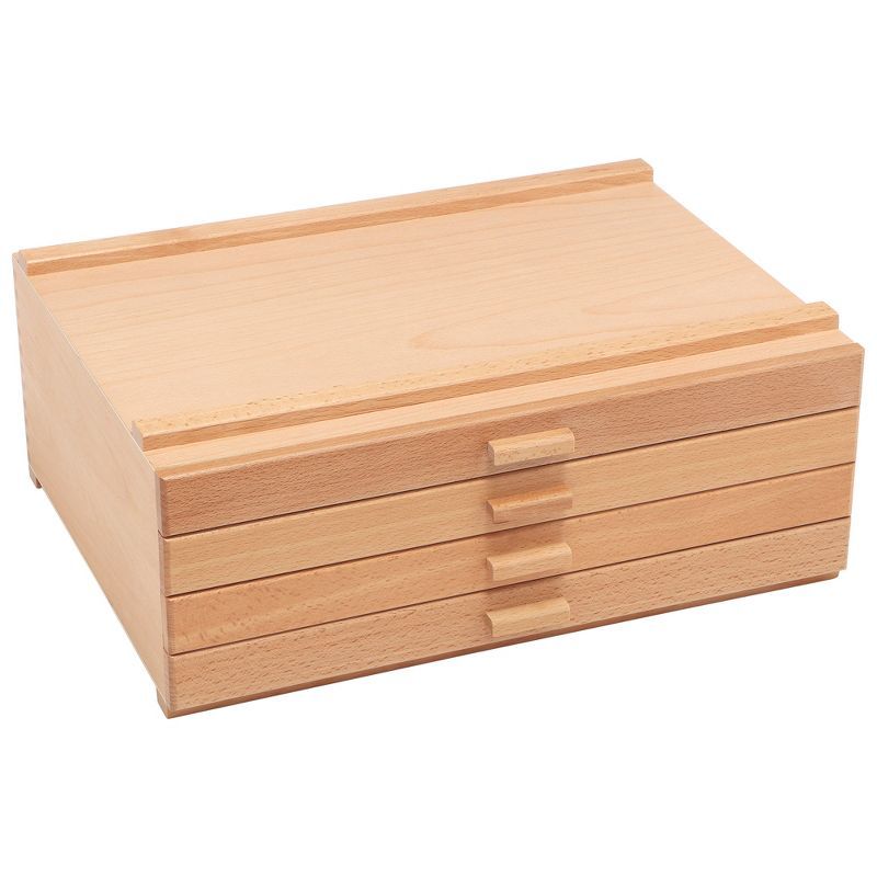 Natural Birch 4-Drawer Stackable Artist Storage Chest