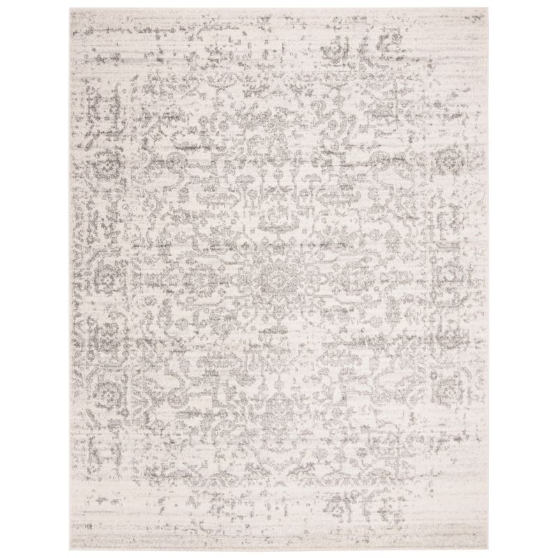 Elysian Fields Silver/Ivory 9' x 12' Hand-Knotted Synthetic Area Rug