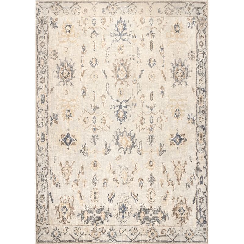 Eco-Friendly Easy-Care Gray Synthetic 4' x 6' Area Rug