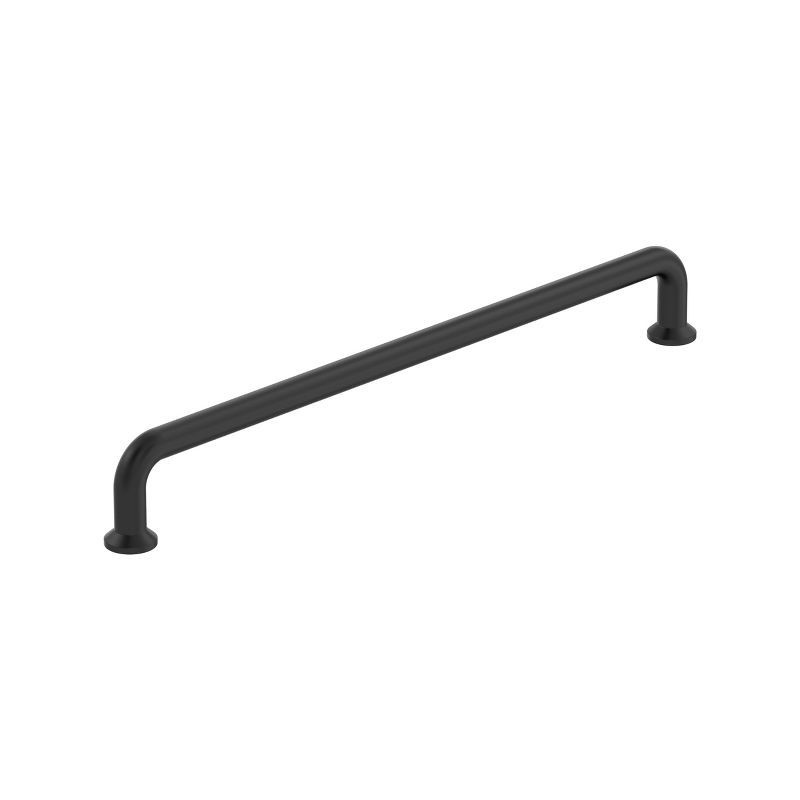 Matte Black 10-1/16 inch Modern Industrial Cabinet Pull