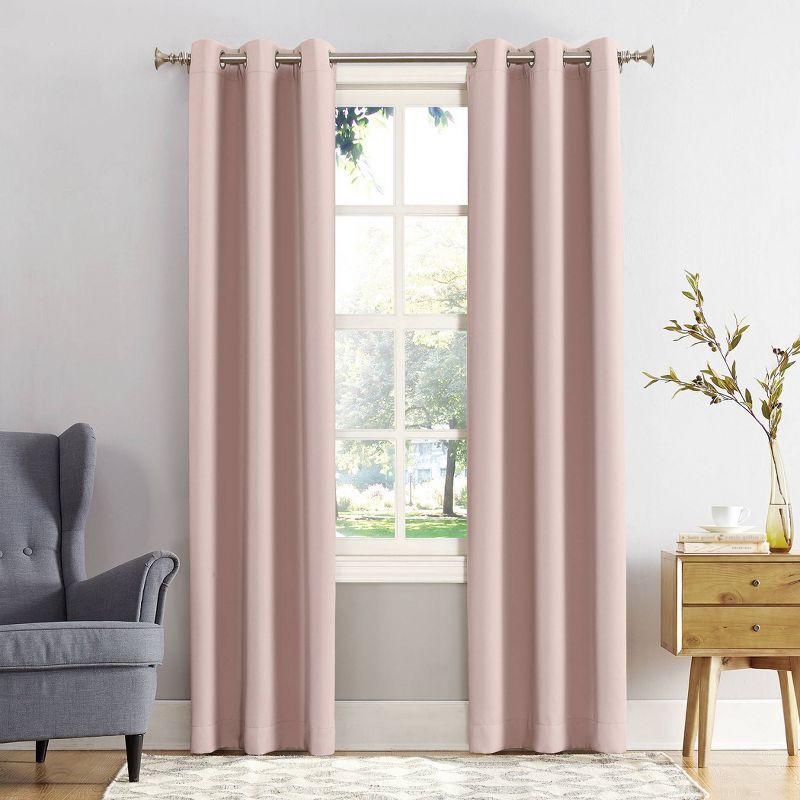 Blush Blackout Energy Saving Grommet Curtain Panel 40" x 84"