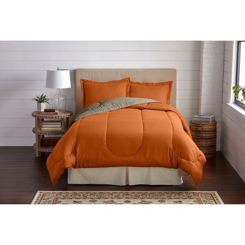 Twin Terracotta Taupe Reversible Kids Comforter Set