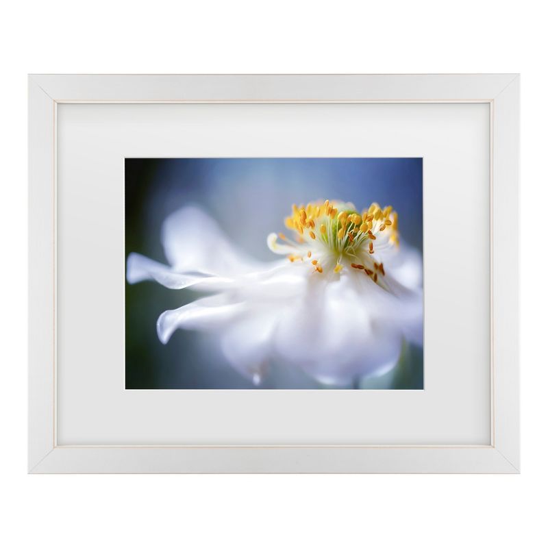 White Framed Floral Canvas Print for Nursery and Kids Room