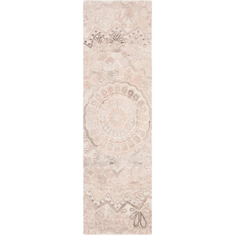 Hand-Tufted Beige and Ivory Wool Runner Rug, 2'3" x 8'