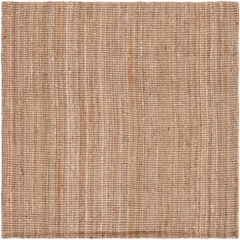 Natural Brown Handmade Jute Square Area Rug