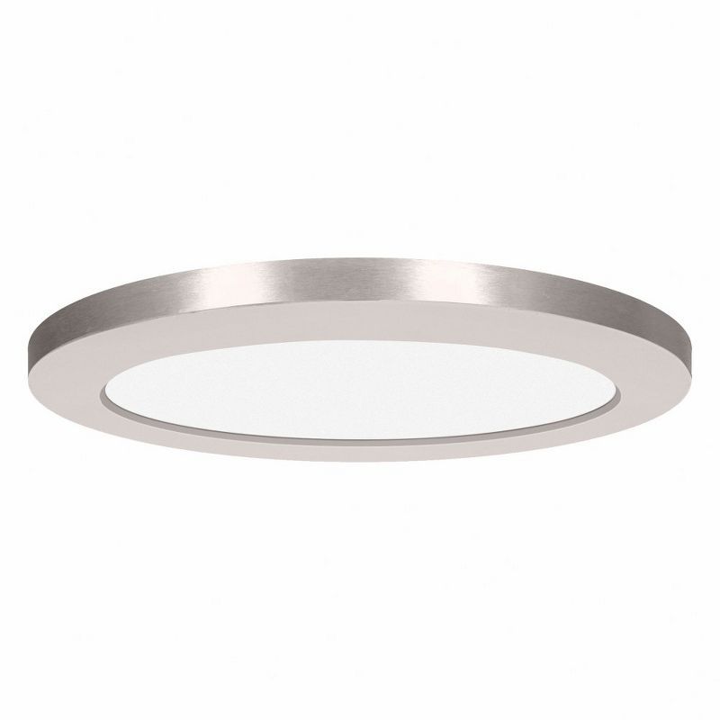 ModPLUS Slim LED Chrome Flush Mount Ceiling Light, 12"