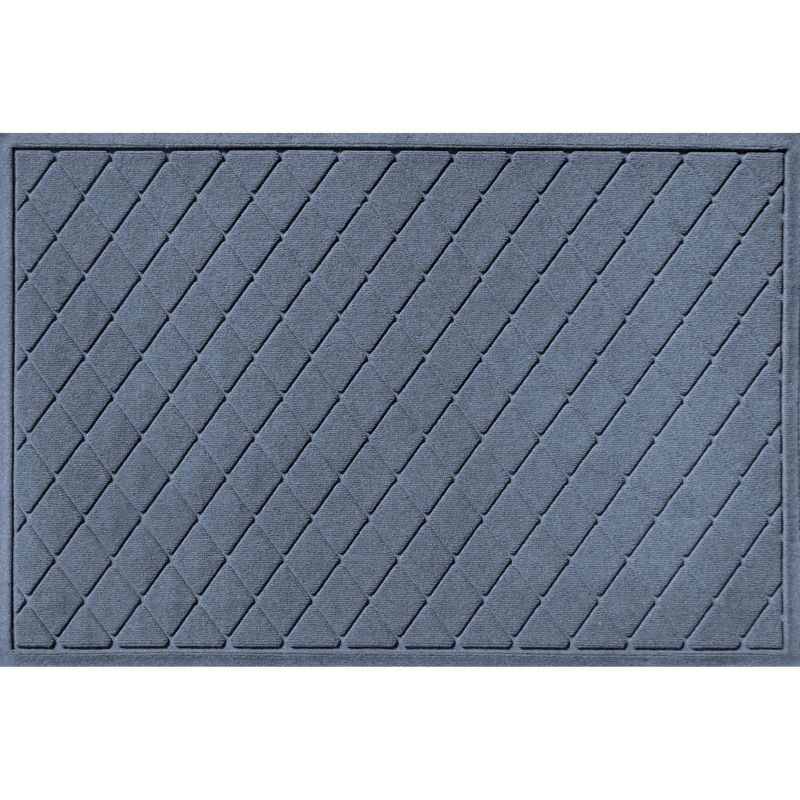 Eco-Friendly Polypropylene WaterHog Outdoor Mat in Blue Stone