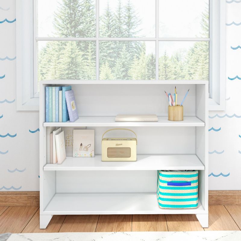 Max & Lily White 3-Shelf Solid Wood Kids Bookcase