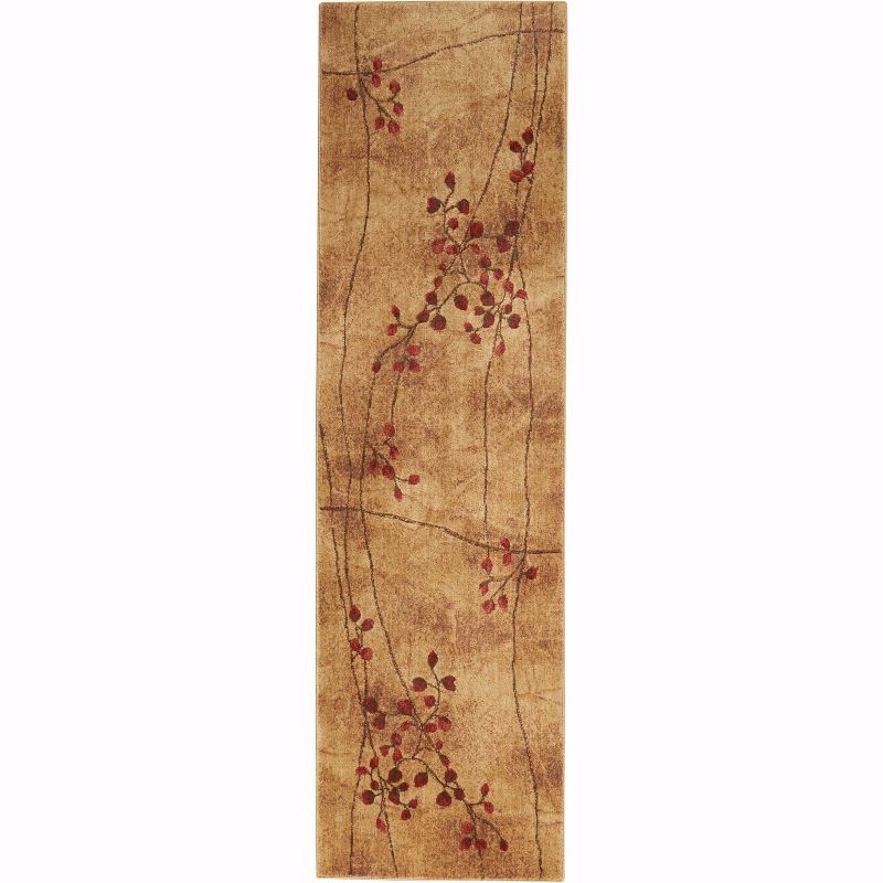 Handmade Latte Brown Wool and Synthetic Small Rug