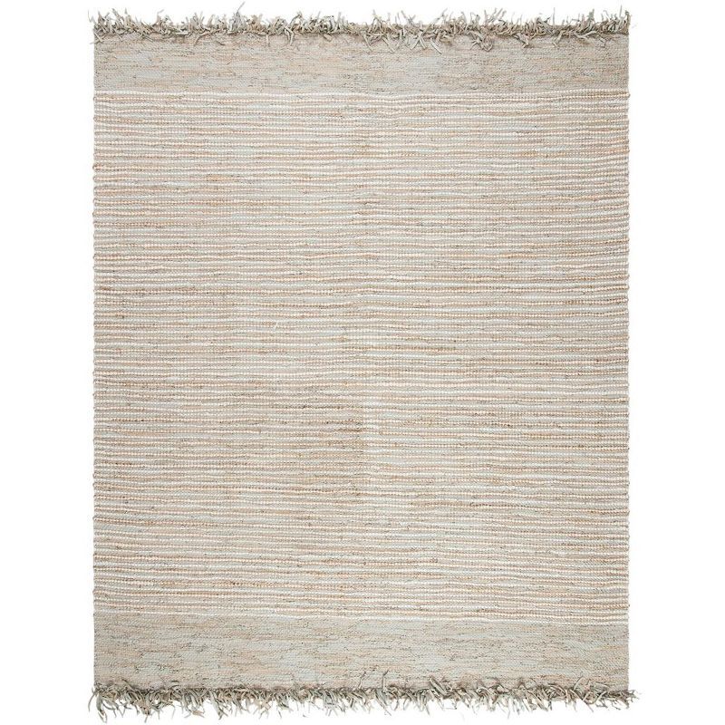 Beige and Multicolor 8' x 10' Handwoven Cowhide Area Rug