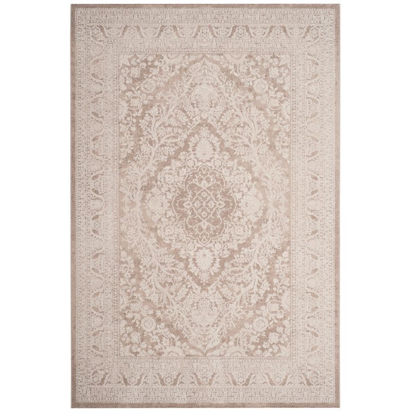 Elegant Floral Charm 9' x 12' Hand-Knotted Area Rug in Gray