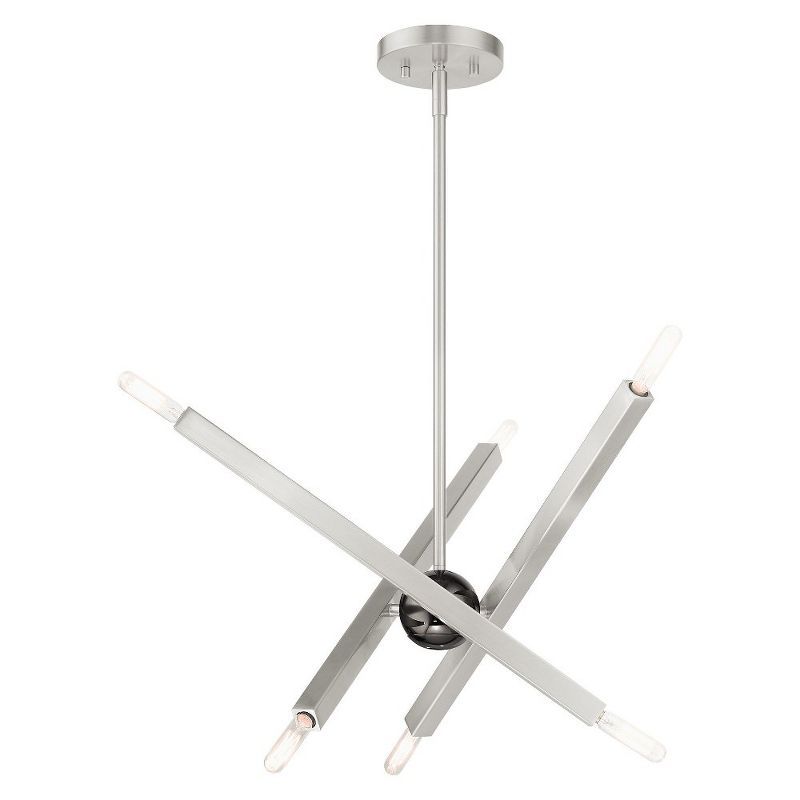 Brushed Nickel Mini Sputnik Chandelier Light