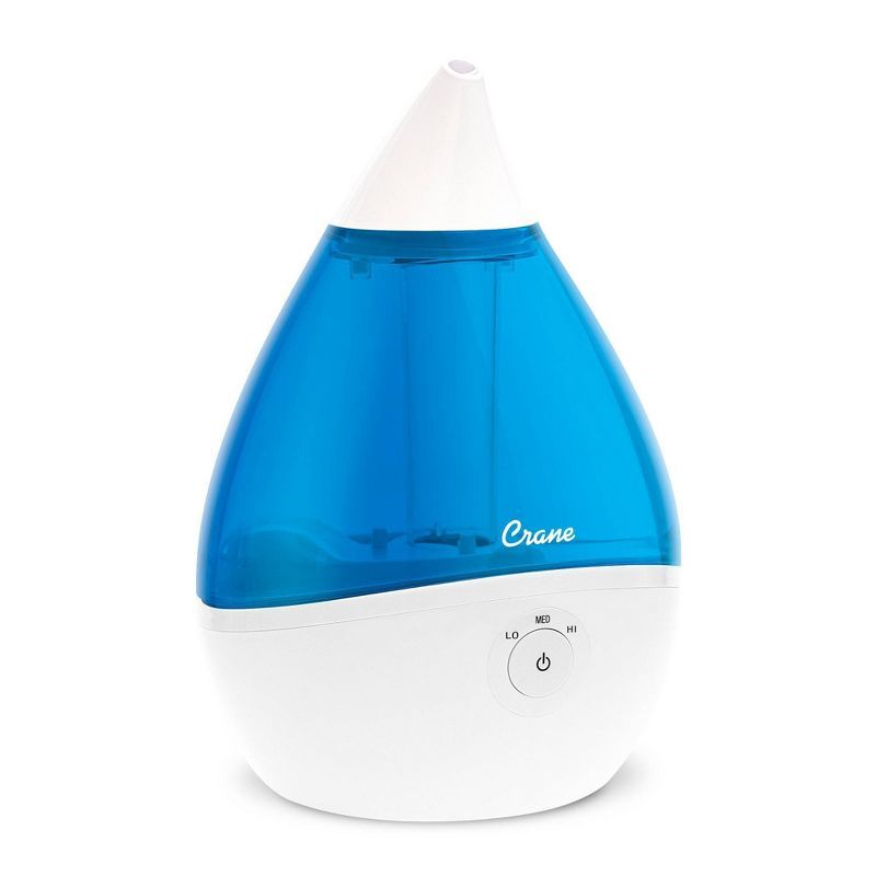 Blue and White Ultrasonic Cool Mist Humidifier, 1 Gallon