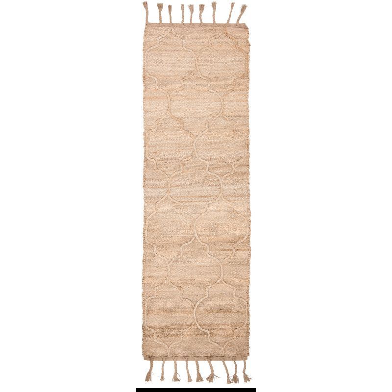 Coastal Charm Handwoven Jute Runner Rug, Natural, 2'6" x 8'