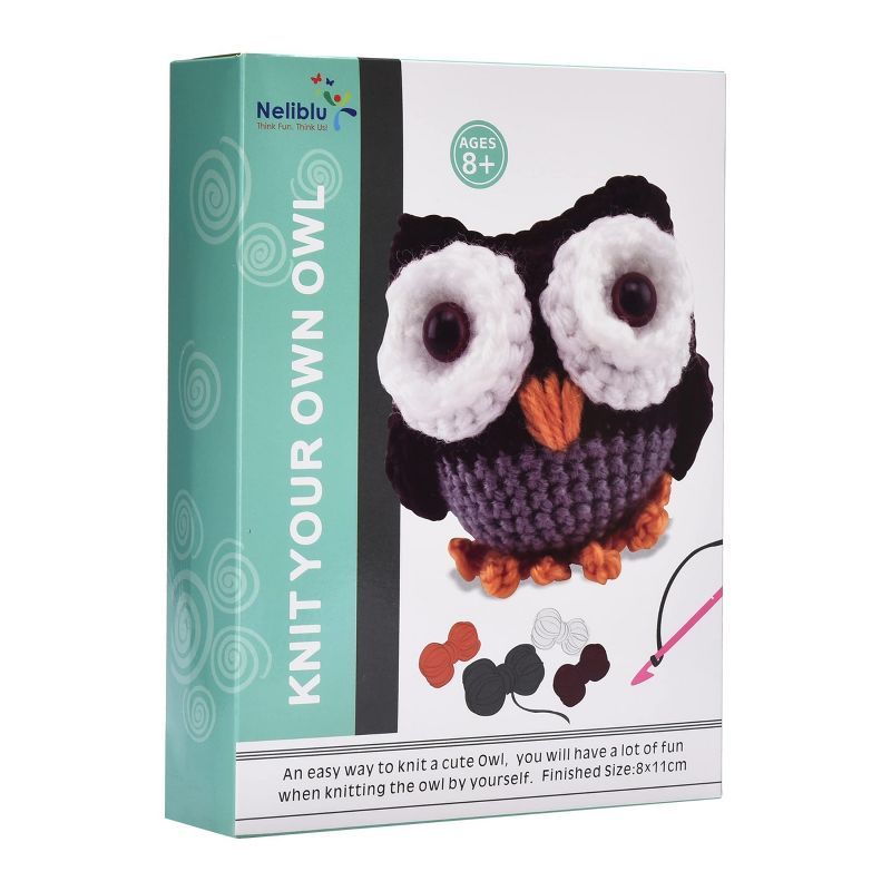 Neliblu DIY Owl Sewing Kit for Kids with Thread