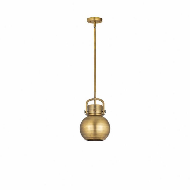 Newton Sphere Brushed Brass Globe Pendant Light