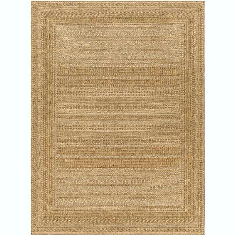 Fannie Beige and Brown Rectangular Synthetic Area Rug