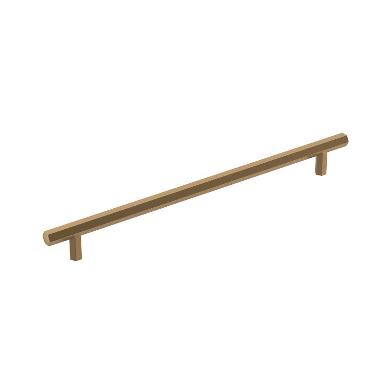 Champagne Bronze Modern Polished Bar Cabinet Pull with Mounting Hardware