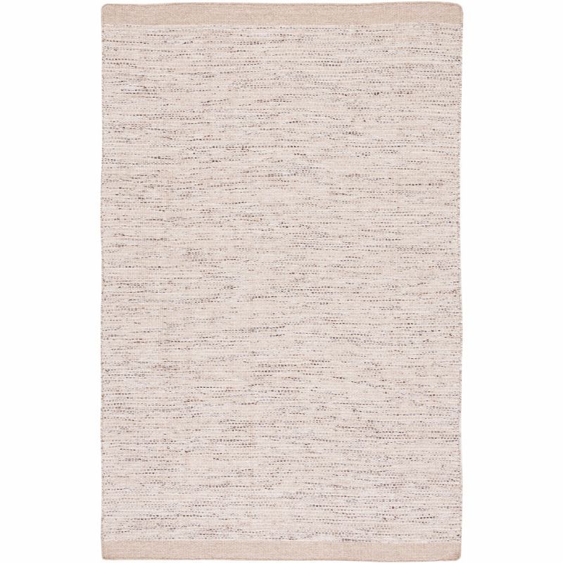 Ivory and Beige Hand-Knotted Wool Area Rug, 3' x 5'