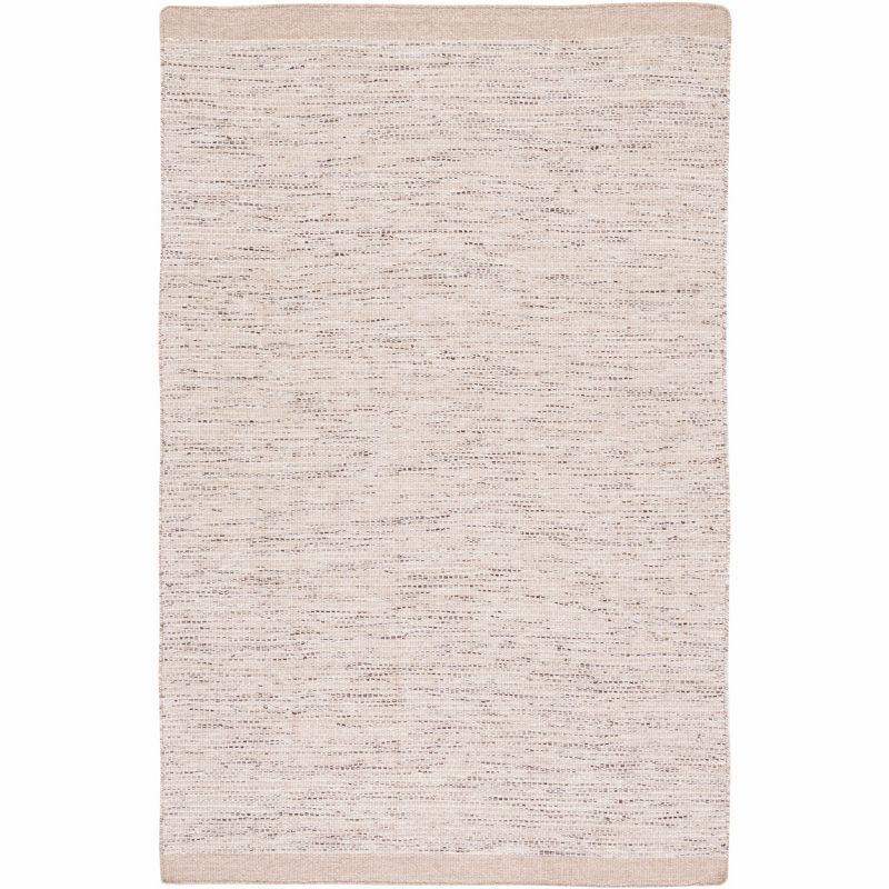 Ivory and Beige Hand-Knotted Wool Area Rug, 3' x 5'