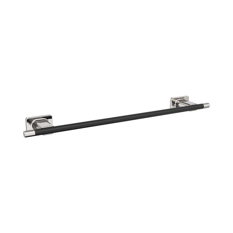 Esquire 18" Polished Nickel and Black Bronze Wall Mounted Towel Bar