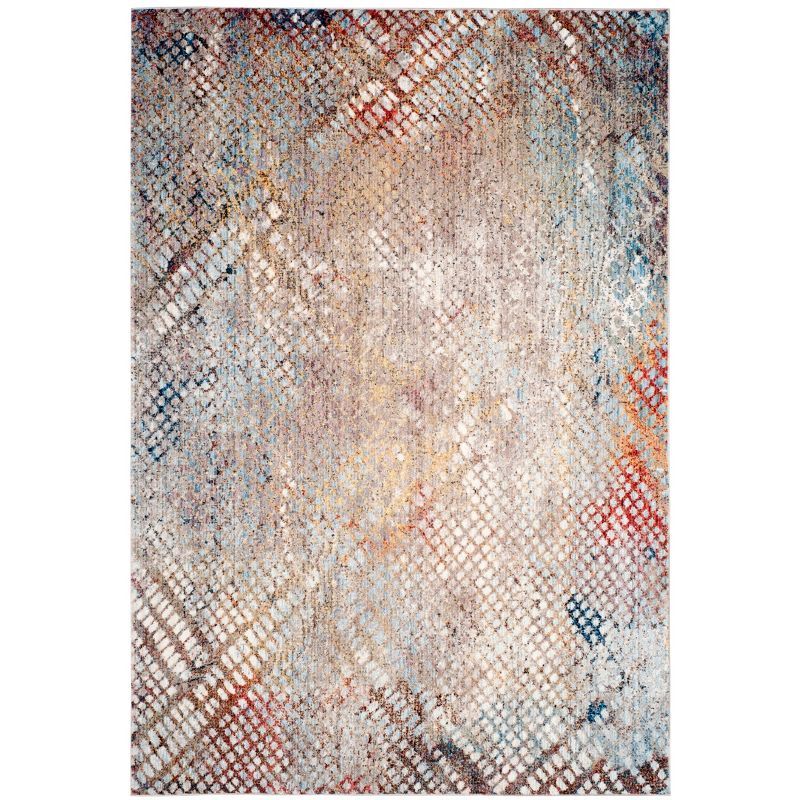 Monray 3' x 5' Gray and Gold Abstract Area Rug