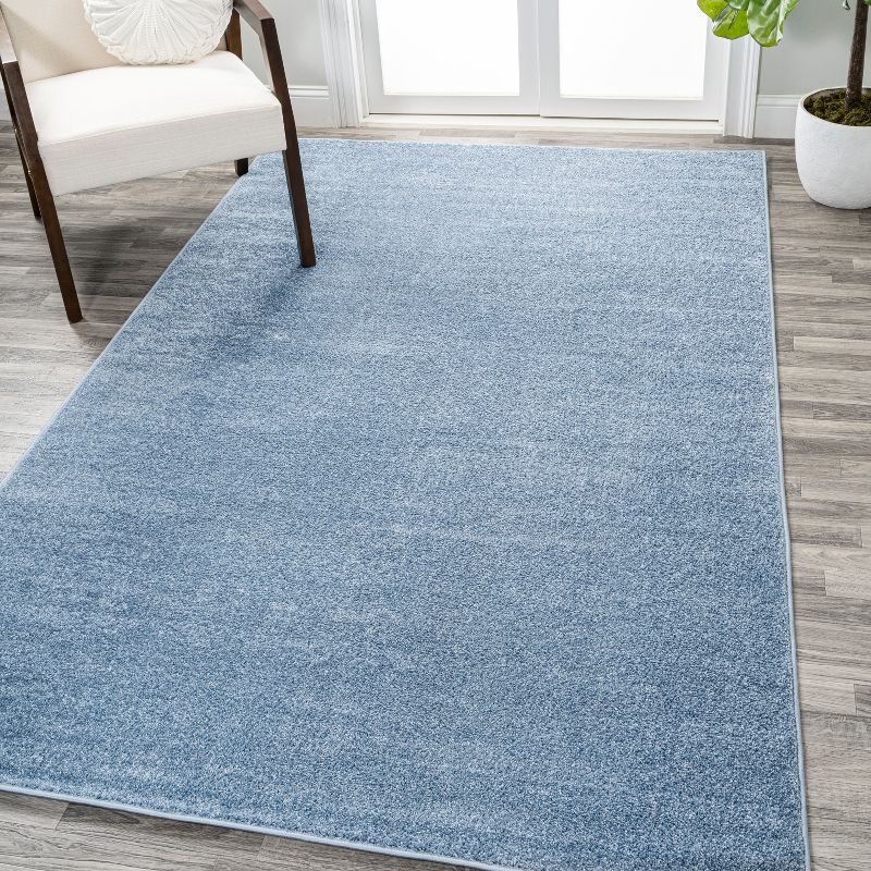 Classic Blue 8'x10' Synthetic Low-Pile Area Rug