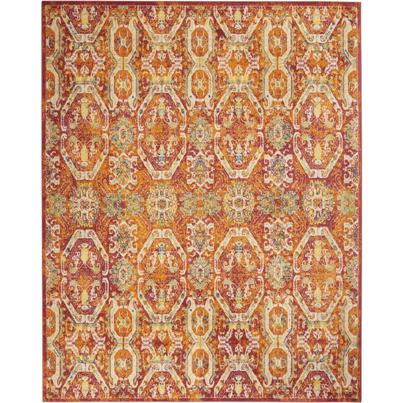Allur Eclectic Red Medallion 8' x 10' Easy-Care Area Rug