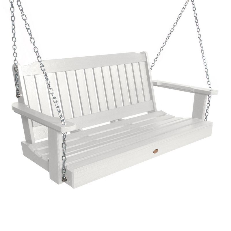 Lehigh 4' White Recycled Plastic Porch Swing