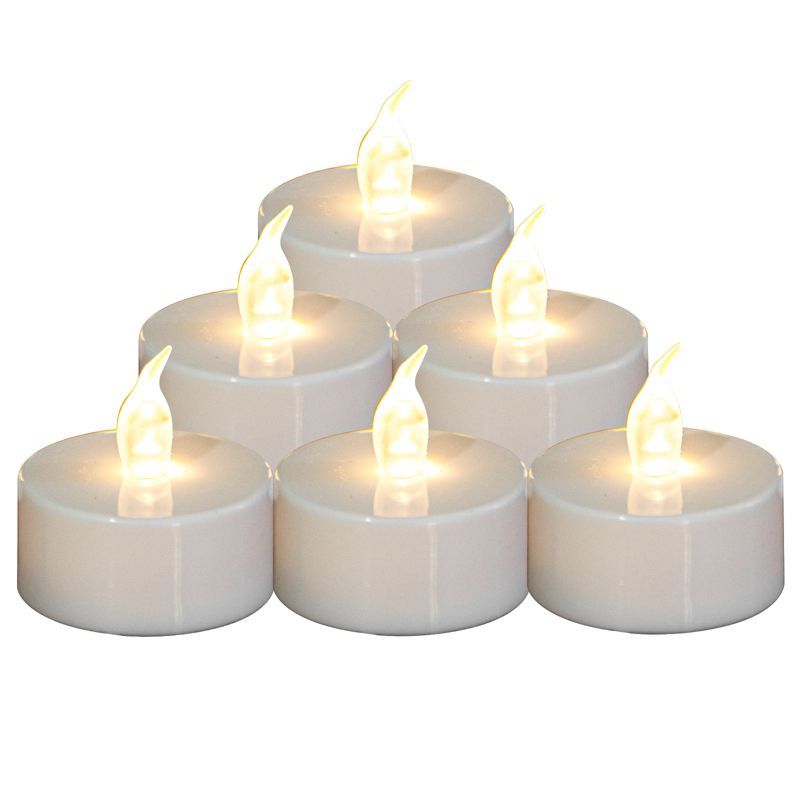 24-Piece Yellow LED Flameless Tealight Candle Set