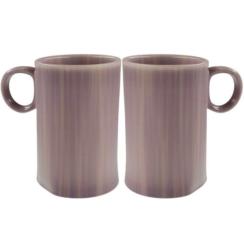 Honey Ceramic Loop Handle Jumbo Coffee Mugs, Set of 2