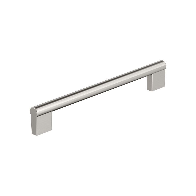 Satin Nickel 7-9/16" Modern Industrial Bar Pull