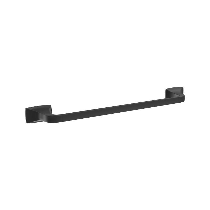 Highland Ridge 18-Inch Matte Black Wall Mounted Towel Bar