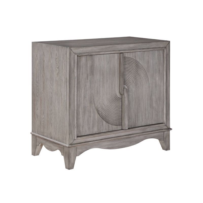 Carbondale Gray Transitional 2-Door Pine Cabinet