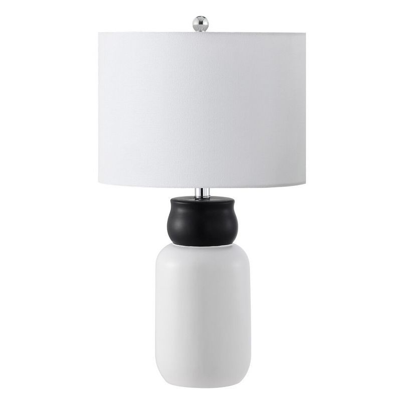 Ventrus 25" Black and White Ceramic Table Lamp