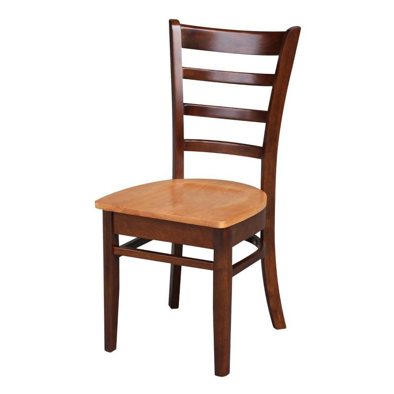 Cinnamon Espresso High Ladderback Wood Side Chair