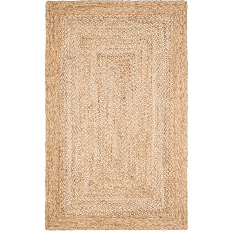 Ivory Flat Woven Handmade Jute Area Rug 4' x 6'