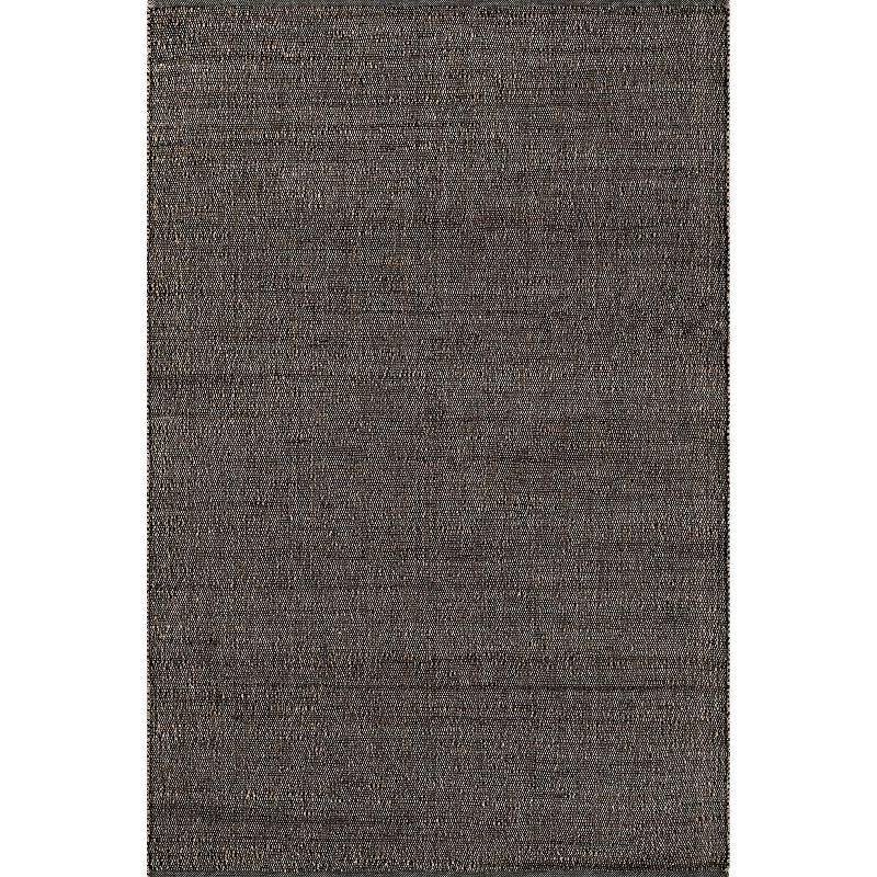 Charcoal 9' x 12' Handmade Jute Cotton Blend Area Rug