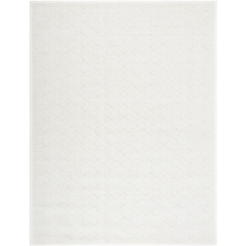 Handwoven Ivory Wool 8' x 10' Rectangular Area Rug