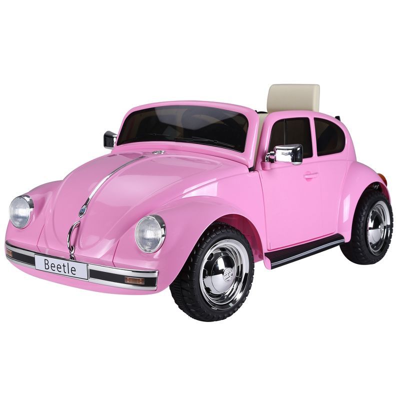 Pink 6-Volt Volkswagen Beetle Kids Ride-On Car