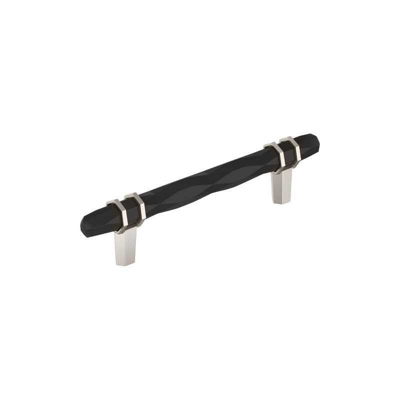 5-1/16" Black Bronze Polished Nickel Modern Bar Pull